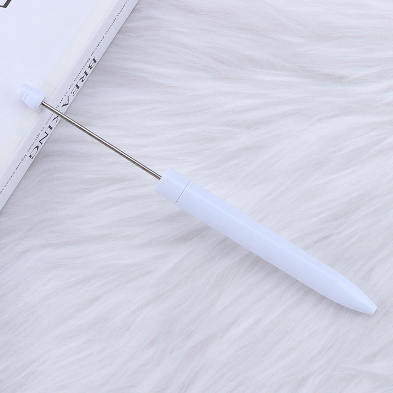 Wholesale 5pcs Beadable Pens Simple Plastic DIY Pen Office Supplies